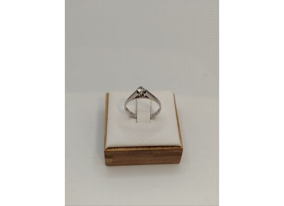Image Bague Or blanc Diamant Sans