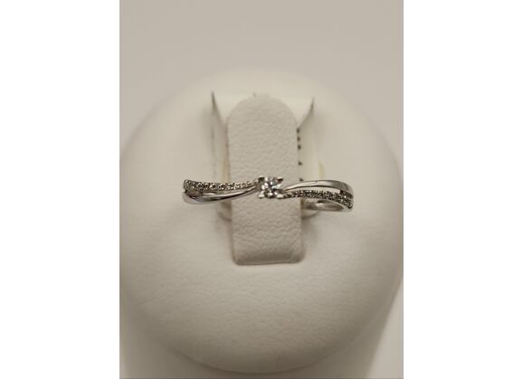 Image Bague Or blanc Oxyde de zirconium Oxyde de zirconium