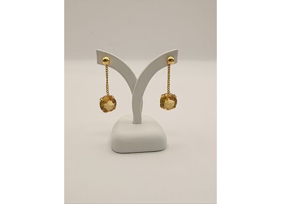 Image Boucles d'oreilles Or jaune Citrine Citrine