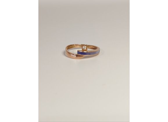Image Bague Or rose Pierre violette Diamant