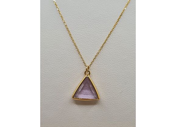 Image Collier Or jaune Améthyste Sans