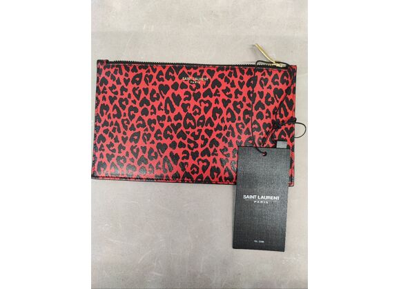 Image Portefeuille YVES SAINT LAURENT Cuir Rouge