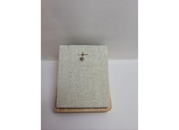 Image Pendentif Or jaune Pierre blanche Sans