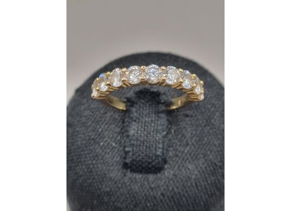Image Bague Or jaune Oxyde de zirconium Oxyde de zirconium