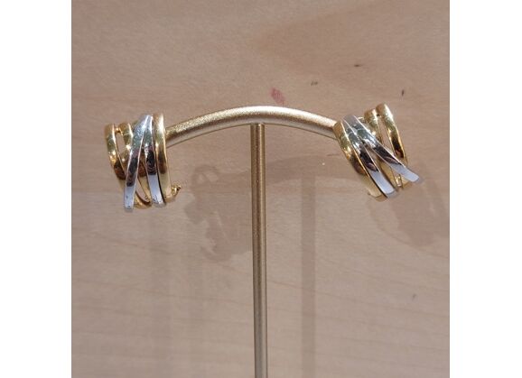 Image Boucles d'oreilles Or jaune Or blanc