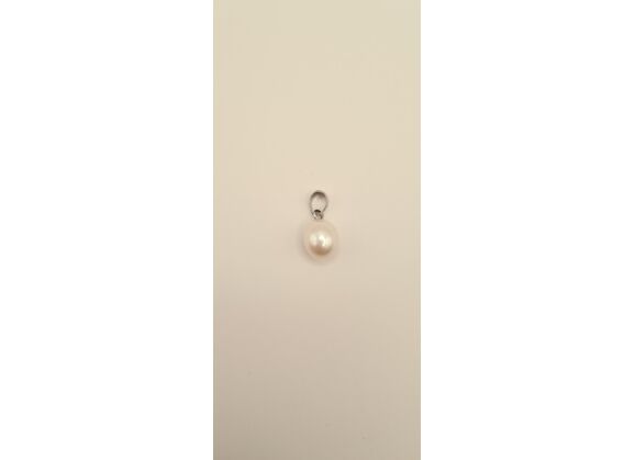 Image Pendentif Or blanc Perle d'eau douce Sans