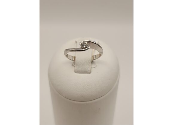Image Bague Or blanc Diamant Sans