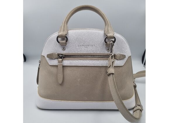 Image Sac à main LANCASTER Autre Porté croisé Cuir Beige et blanc