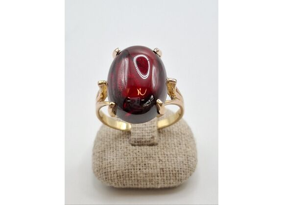 Image Bague Or jaune Grenat Sans