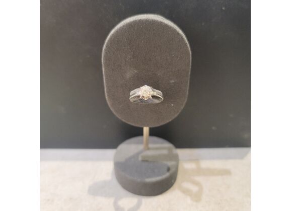 Image Bague Or blanc Diamant Sans