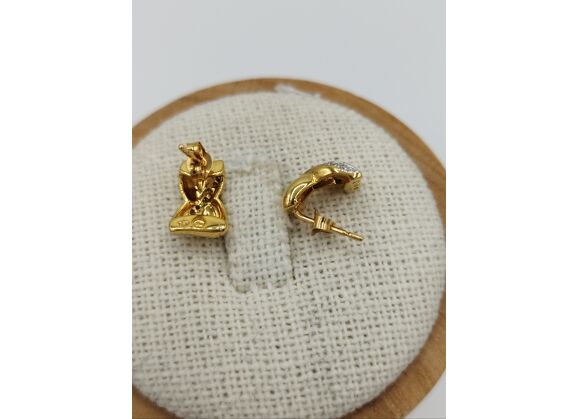 Image Boucles d'oreilles Or jaune Diamant Diamant