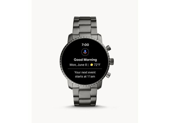 Image Montre connectée FOSSIL Q explorist dw6f1 Acier Noir 40 mm
