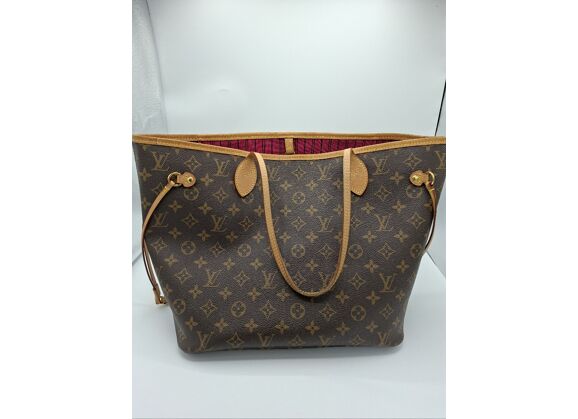 Image Sac à main LOUIS VUITTON Neverfull Porté épaule Toile enduite Marron