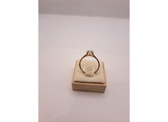 Image Bague Or jaune Pierre bleue