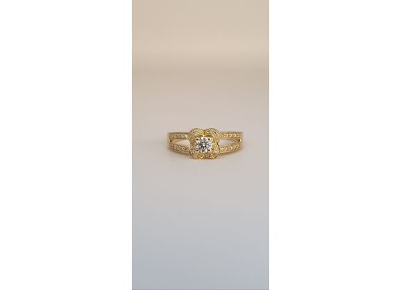 Image Bague Or jaune Diamants