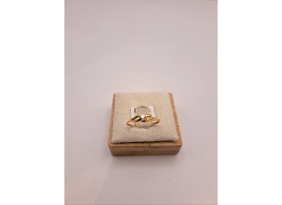 Image Bague Or jaune Oxyde de zirconium
