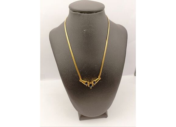 Image Collier Or jaune Saphir