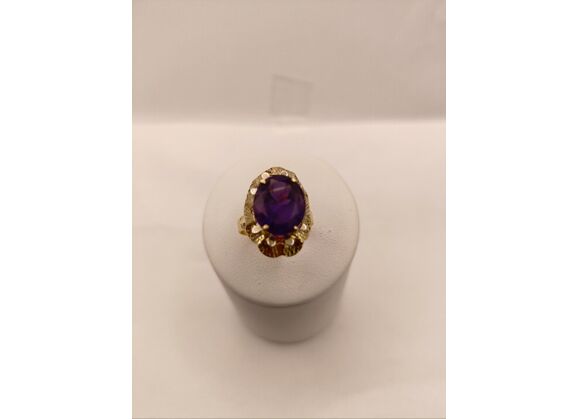 Image Bague Or jaune Améthyste