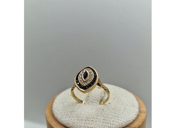 Image Bague Or jaune Diamant Saphir