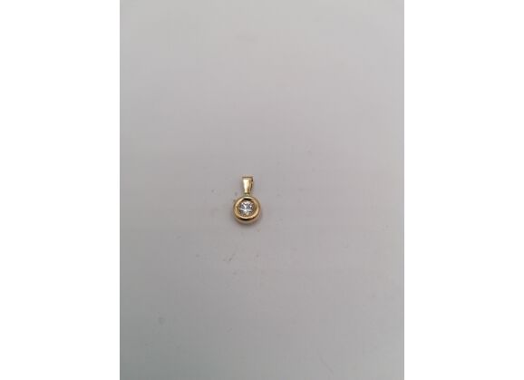Image Pendentif Or jaune Oxyde de zirconium