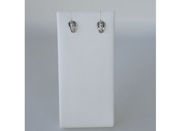 Image Boucles d'oreilles Or blanc Oxydes de zirconium