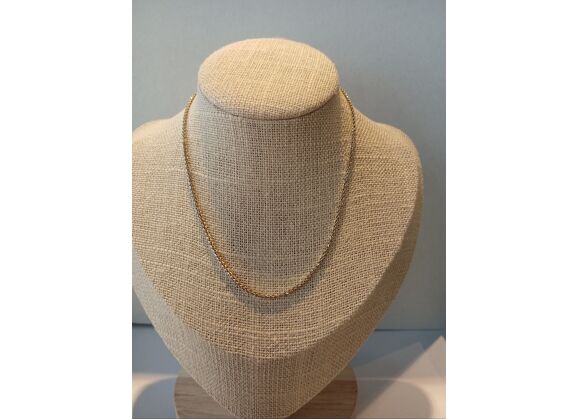 Image Collier Or blanc Maille palmier