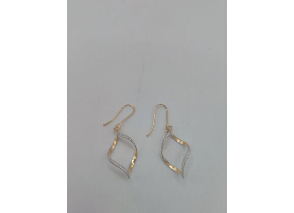 Image Boucles d'oreilles Or jaune Or blanc