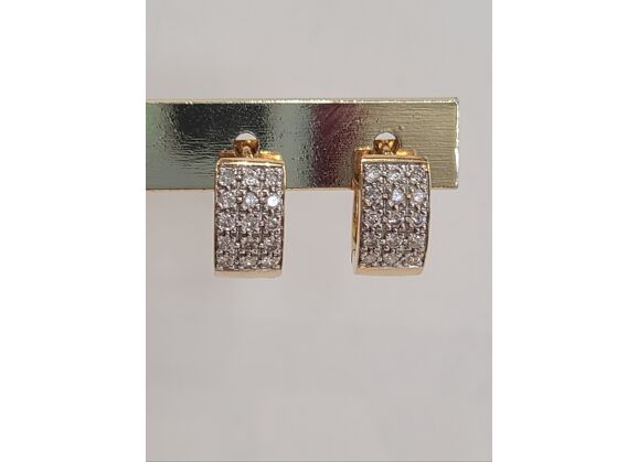 Image Boucles d'oreilles Créoles Or jaune Diamants