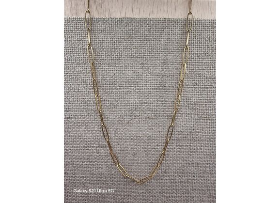 Image Collier Or jaune Maille trombone