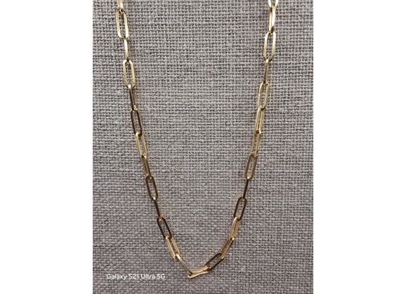 Image Collier Or jaune Maille trombone