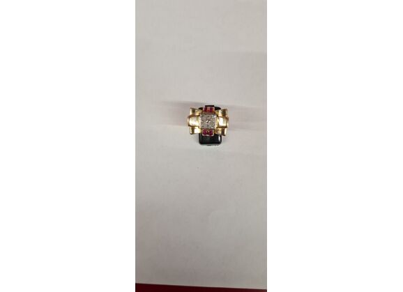 Image Bague Or jaune Diamant Pierre rose
