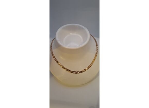 Image Collier Plaqué or Maille plate