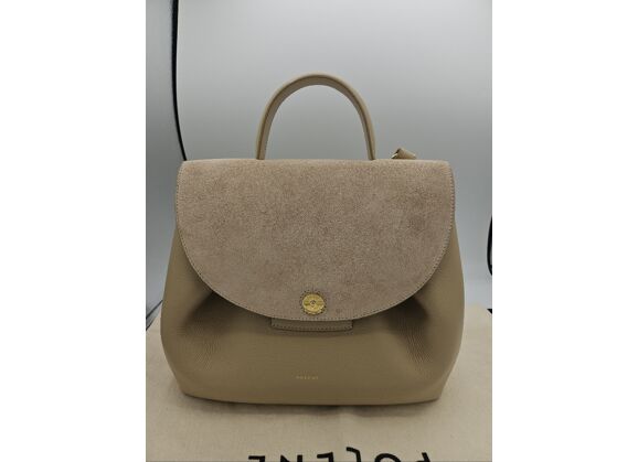 Image Sac à main POLENE Porté croisé Cuir grainé Beige