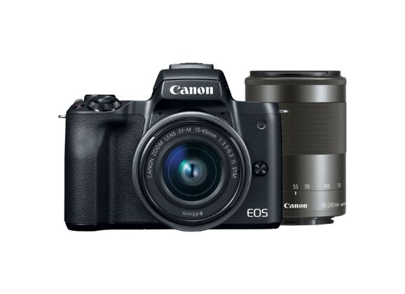 Image Appareil photo numérique CANON Hybride EOS M50 Blanc + EF-M 15-45mm f/3.5-6.3 is stm