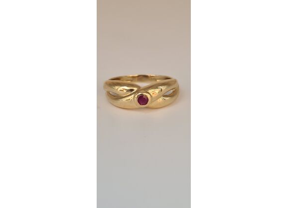 Image Bague Or jaune Rubis
