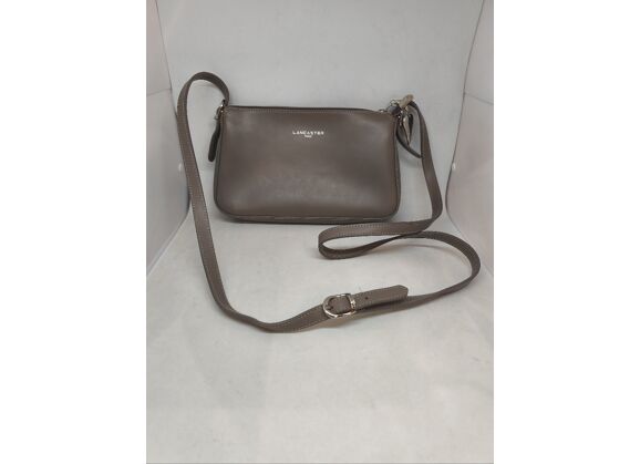 Image Sac à main LANCASTER Porté croisé Cuir Taupe