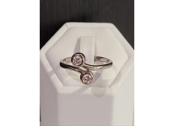 Image Bague Or blanc Diamants