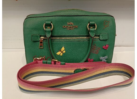 Image Sac à main COACH Porté épaule Cuir Vert