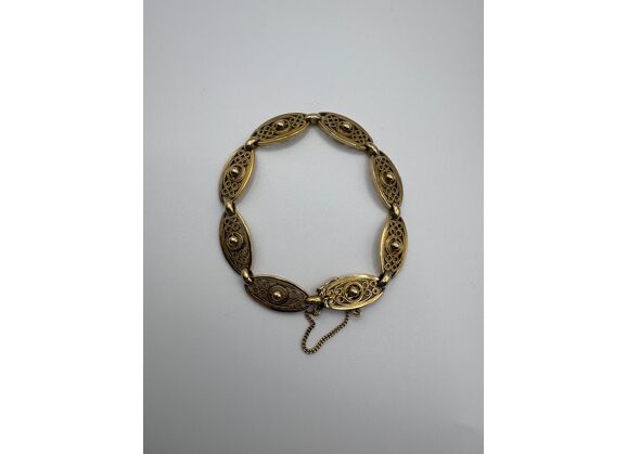 Image Bracelet Or jaune Maille filigrane