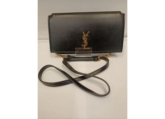 Image Sac à main YVES SAINT LAURENT Porté épaule Cuir Noir
