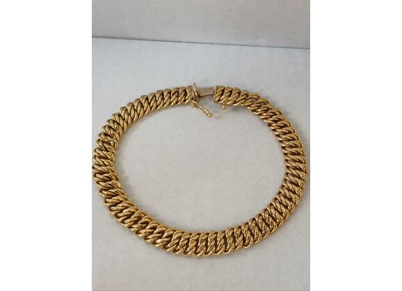 Image Bracelet Or jaune Maille américaine