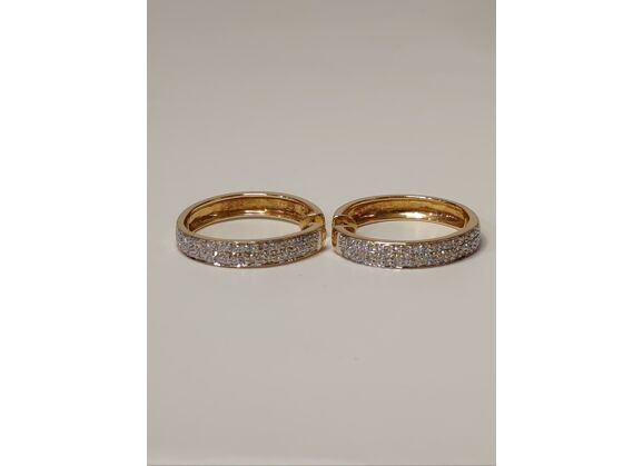 Image Boucles d'oreilles Créoles Or jaune Diamants