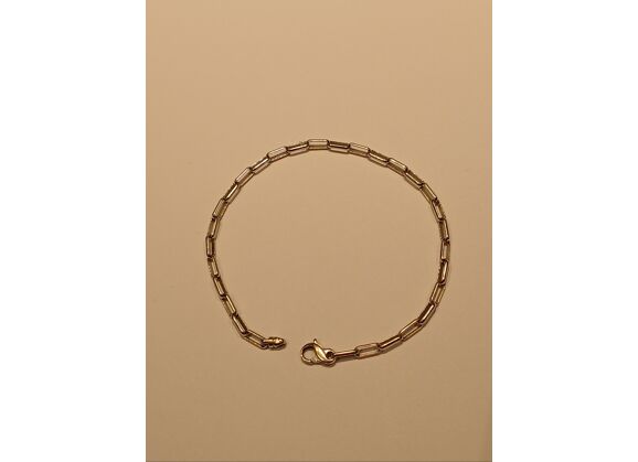 Image Bracelet Or blanc Maille forçat