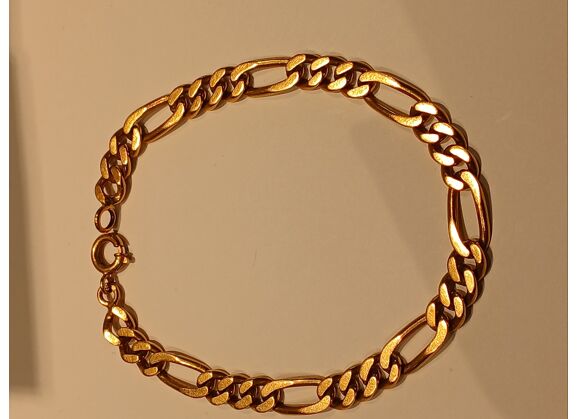 Image Bracelet Or jaune Maille figaro