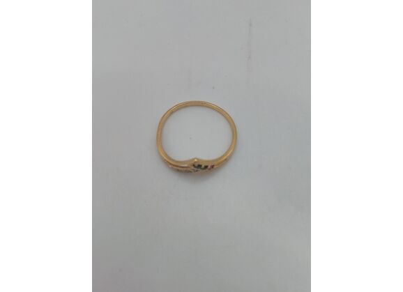 Image Bague Or jaune Pierre multicolore