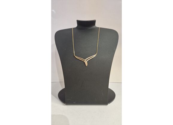 Image Collier Or jaune Diamant Maille forçat