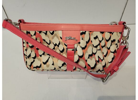 Image Sac à main LONGCHAMP Porté épaule Toile Rose