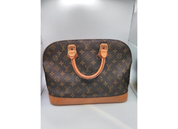 Image Sac à main LOUIS VUITTON Alma Porté main Toile enduite Marron