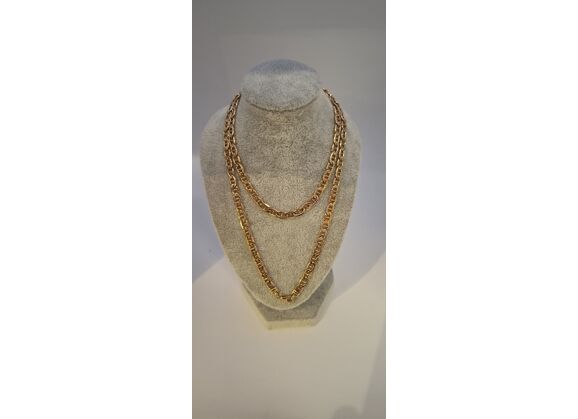 Image Collier Or jaune Maille marine
