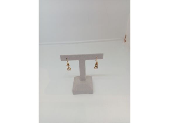 Image Boucles d'oreilles Or jaune Oxydes de zirconium